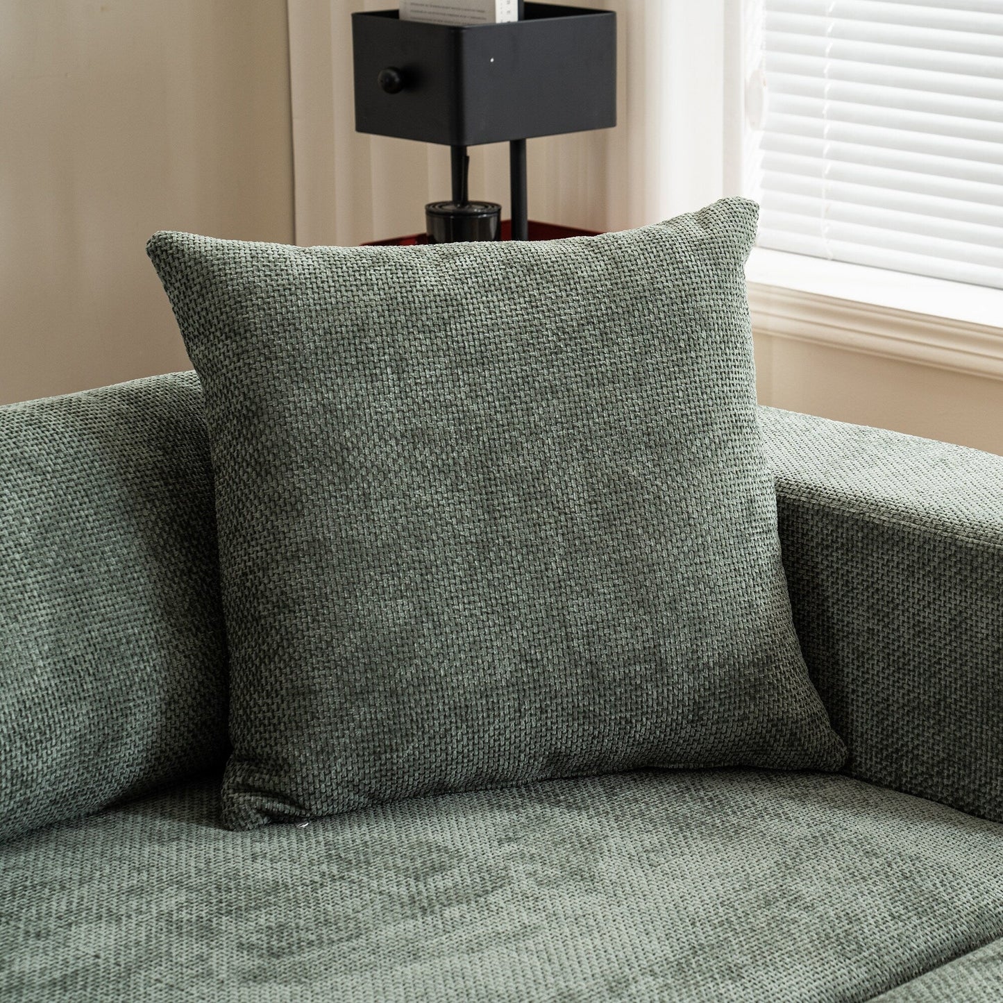 Section modulaire avec chaise longue en L, canapé nuage, salon, chambre à coucher, canapé coussin moelleux - aucune installation requise