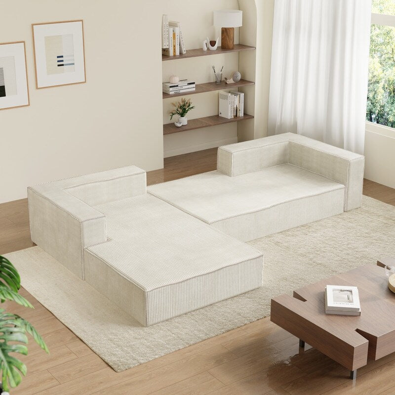 Canapés à compression en velours côtelé Module