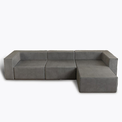 Module de compression en velours côtelé avec canapés ottomans