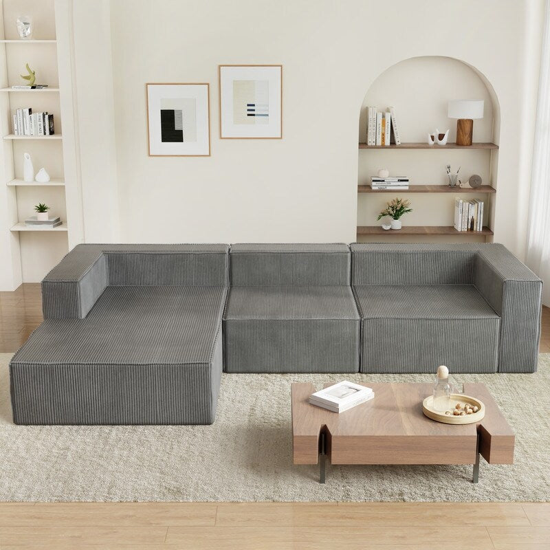 Canapés de compression de luxe en velours côtelé Module