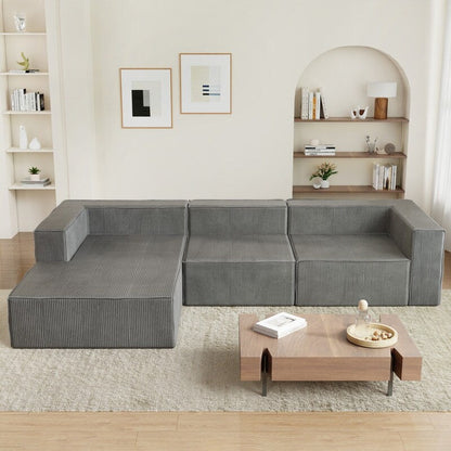 Canapés de compression de luxe en velours côtelé Module