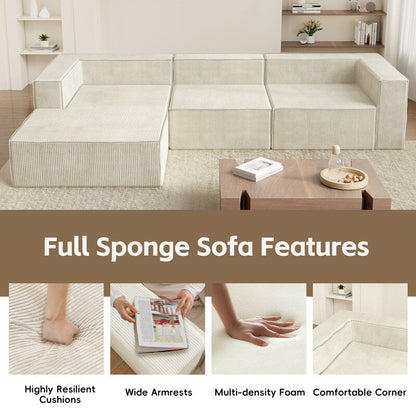 Canapés de compression de luxe en velours côtelé Module