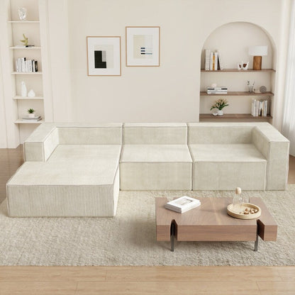 Canapés de compression de luxe en velours côtelé Module