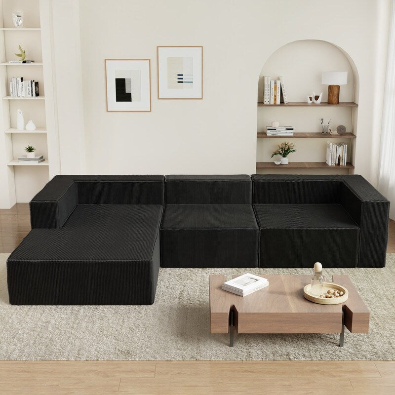 Canapés de compression de luxe en velours côtelé Module