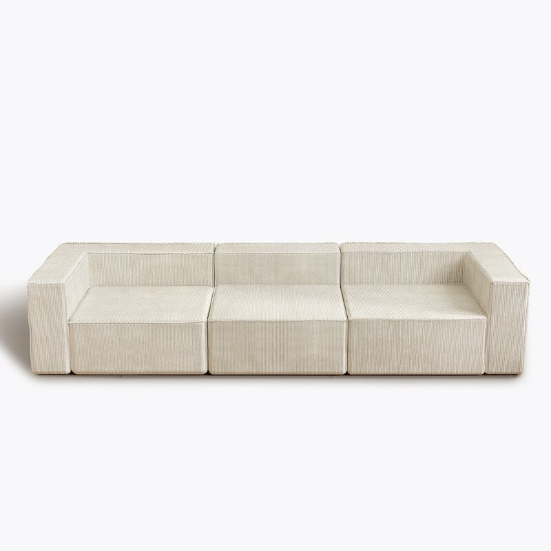 Canapés de compression trois places en velours côtelé Module