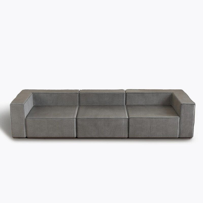 Canapés de compression trois places en velours côtelé Module