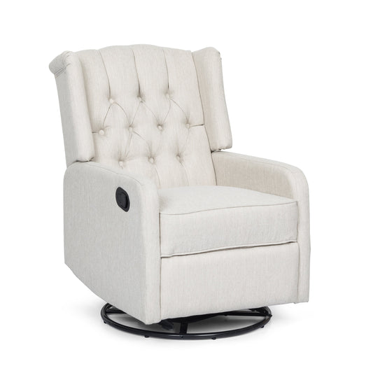 Fauteuil inclinable pivotant capitonné contemporain Mohaven par Christopher Knight Home