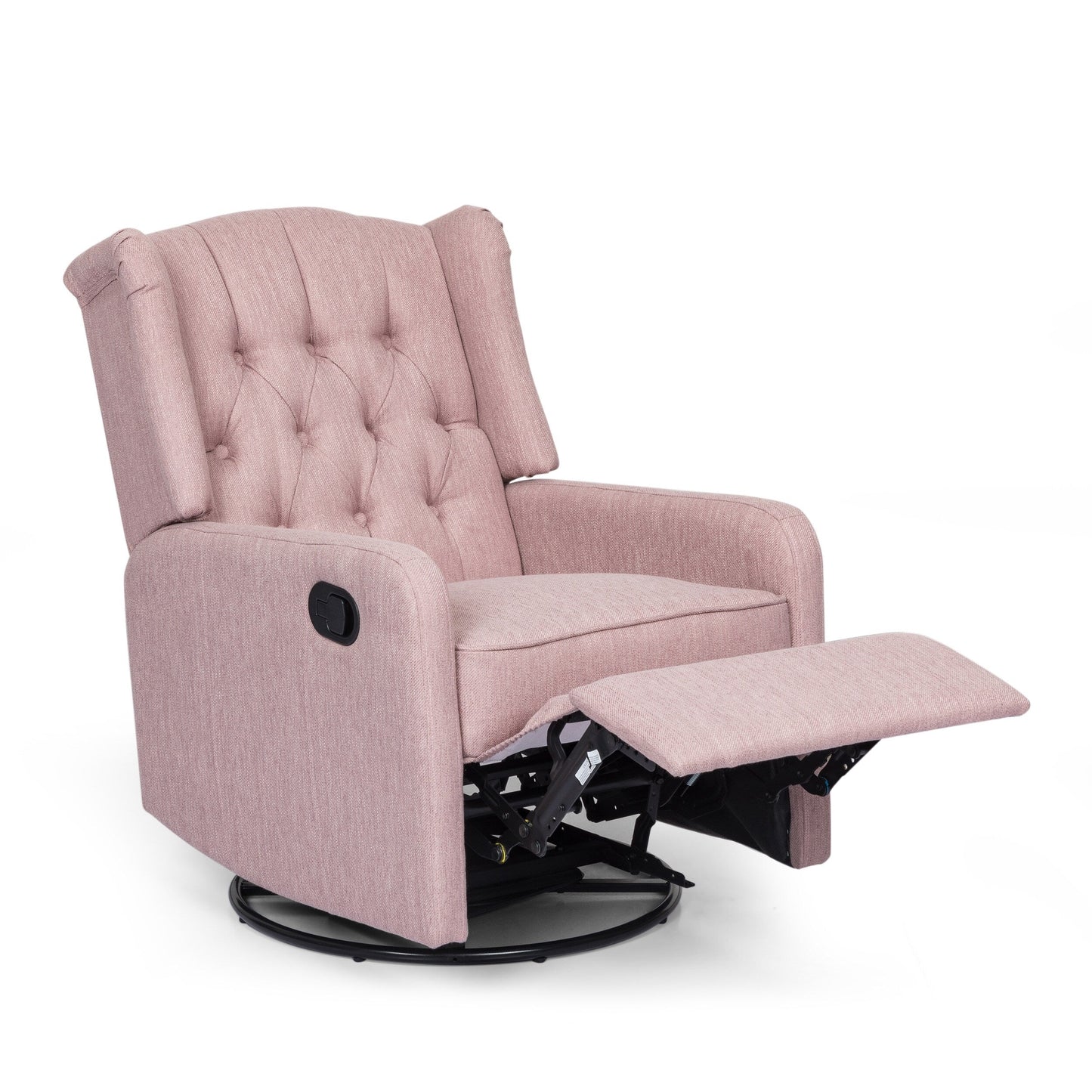 Fauteuil inclinable pivotant capitonné contemporain Mohaven par Christopher Knight Home
