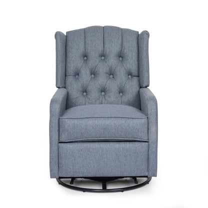 Fauteuil inclinable pivotant capitonné contemporain Mohaven par Christopher Knight Home