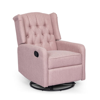 Fauteuil inclinable pivotant capitonné contemporain Mohaven par Christopher Knight Home