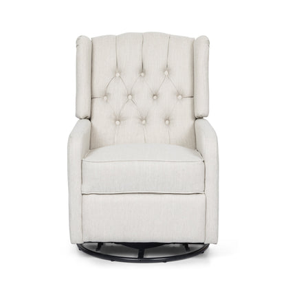 Fauteuil inclinable pivotant capitonné contemporain Mohaven par Christopher Knight Home