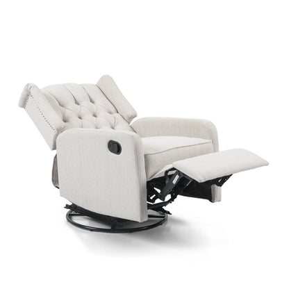 Fauteuil inclinable pivotant capitonné contemporain Mohaven par Christopher Knight Home
