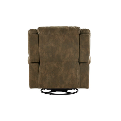 Fauteuil inclinable pivotant à clous Monroe en microfibre polie par iNSPIRE Q Classic