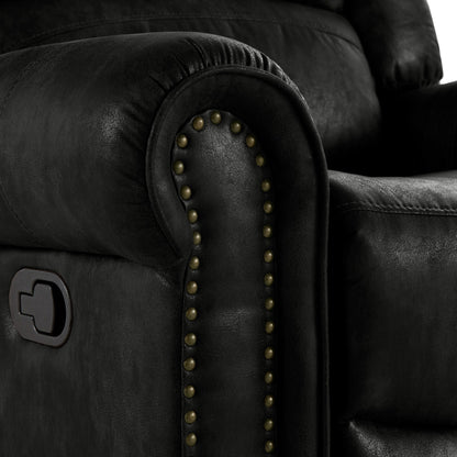 Fauteuil inclinable pivotant à clous Monroe en microfibre polie par iNSPIRE Q Classic