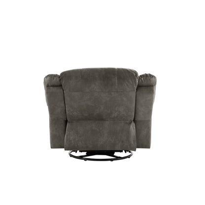 Fauteuil inclinable pivotant à clous Monroe en microfibre polie par iNSPIRE Q Classic