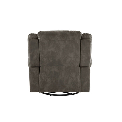 Fauteuil inclinable pivotant à clous Monroe en microfibre polie par iNSPIRE Q Classic