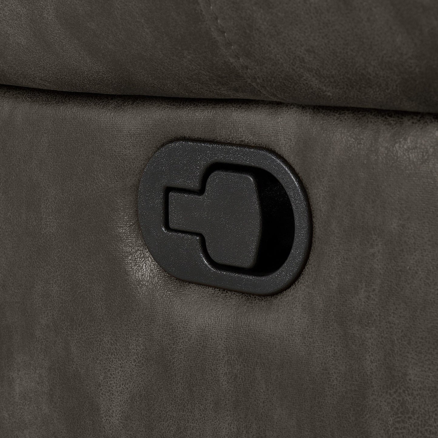 Fauteuil inclinable pivotant à clous Monroe en microfibre polie par iNSPIRE Q Classic