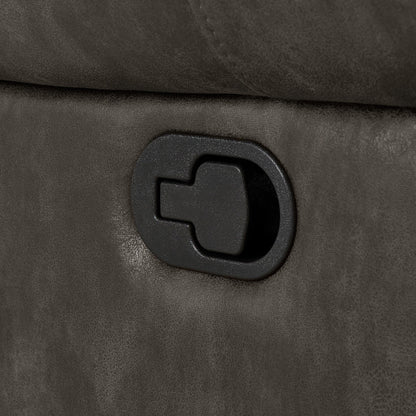 Fauteuil inclinable pivotant à clous Monroe en microfibre polie par iNSPIRE Q Classic