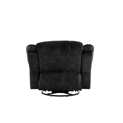 Fauteuil inclinable pivotant à clous Monroe en microfibre polie par iNSPIRE Q Classic