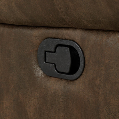 Fauteuil inclinable pivotant à clous Monroe en microfibre polie par iNSPIRE Q Classic