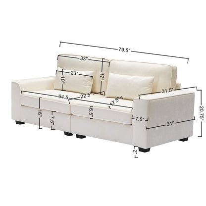 Canapé 3 places rembourré Montague Cozy Duo par Christopher Knight Home