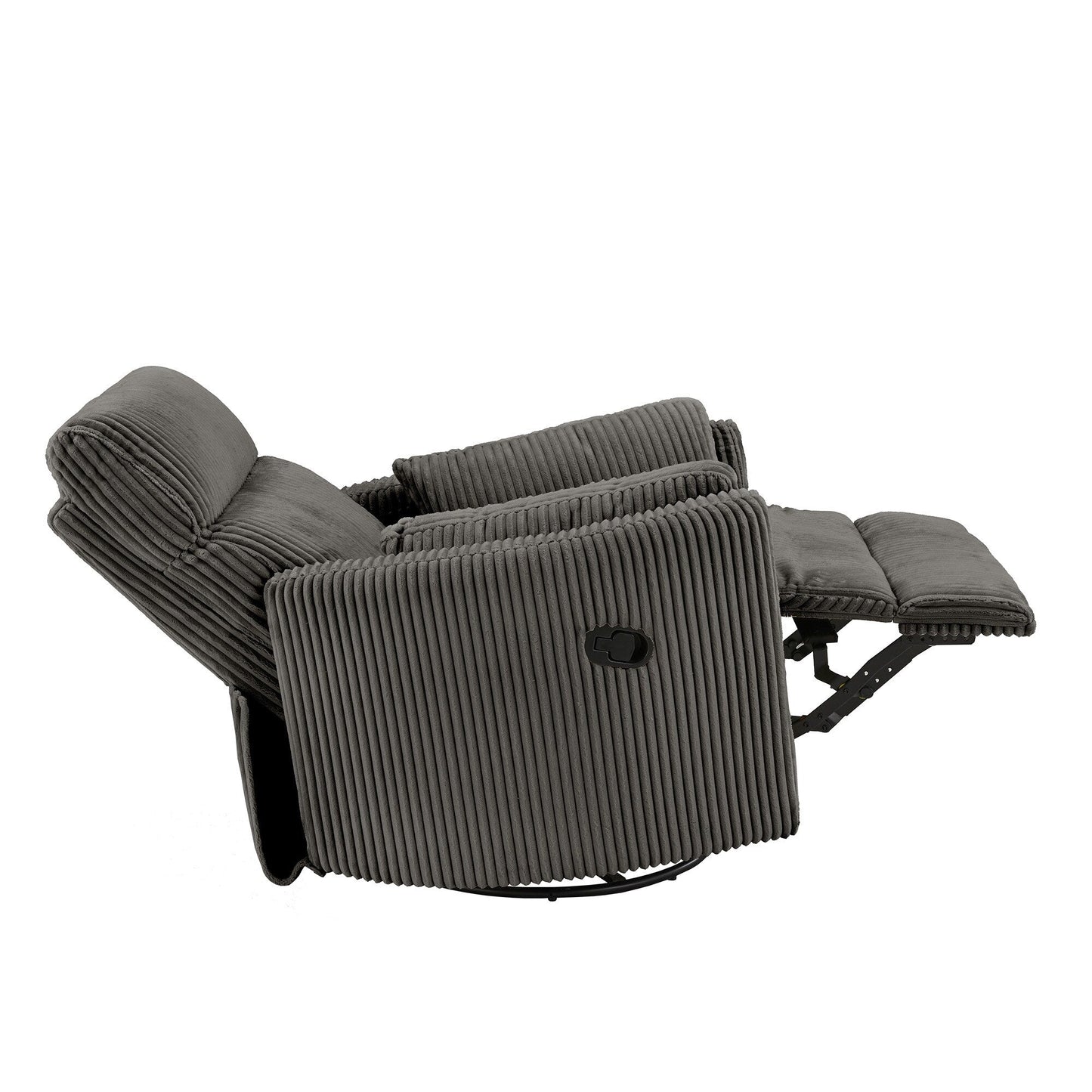 Fauteuil inclinable pivotant manuel Montclair en velours côtelé par iNSPIRE Q Classic