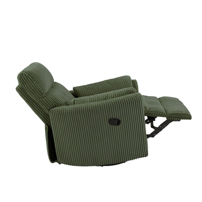 Fauteuil inclinable pivotant manuel Montclair en velours côtelé par iNSPIRE Q Classic