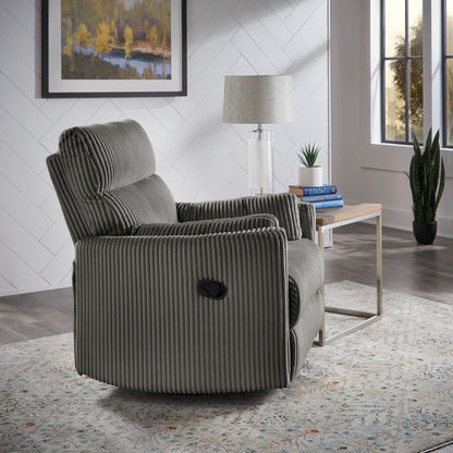 Fauteuil inclinable pivotant manuel Montclair en velours côtelé par iNSPIRE Q Classic