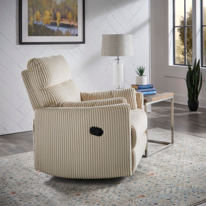 Fauteuil inclinable pivotant manuel Montclair en velours côtelé par iNSPIRE Q Classic