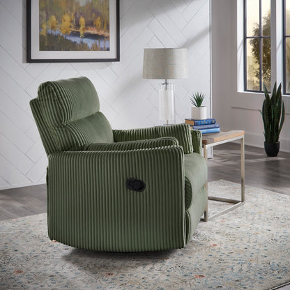 Fauteuil inclinable pivotant manuel Montclair en velours côtelé par iNSPIRE Q Classic