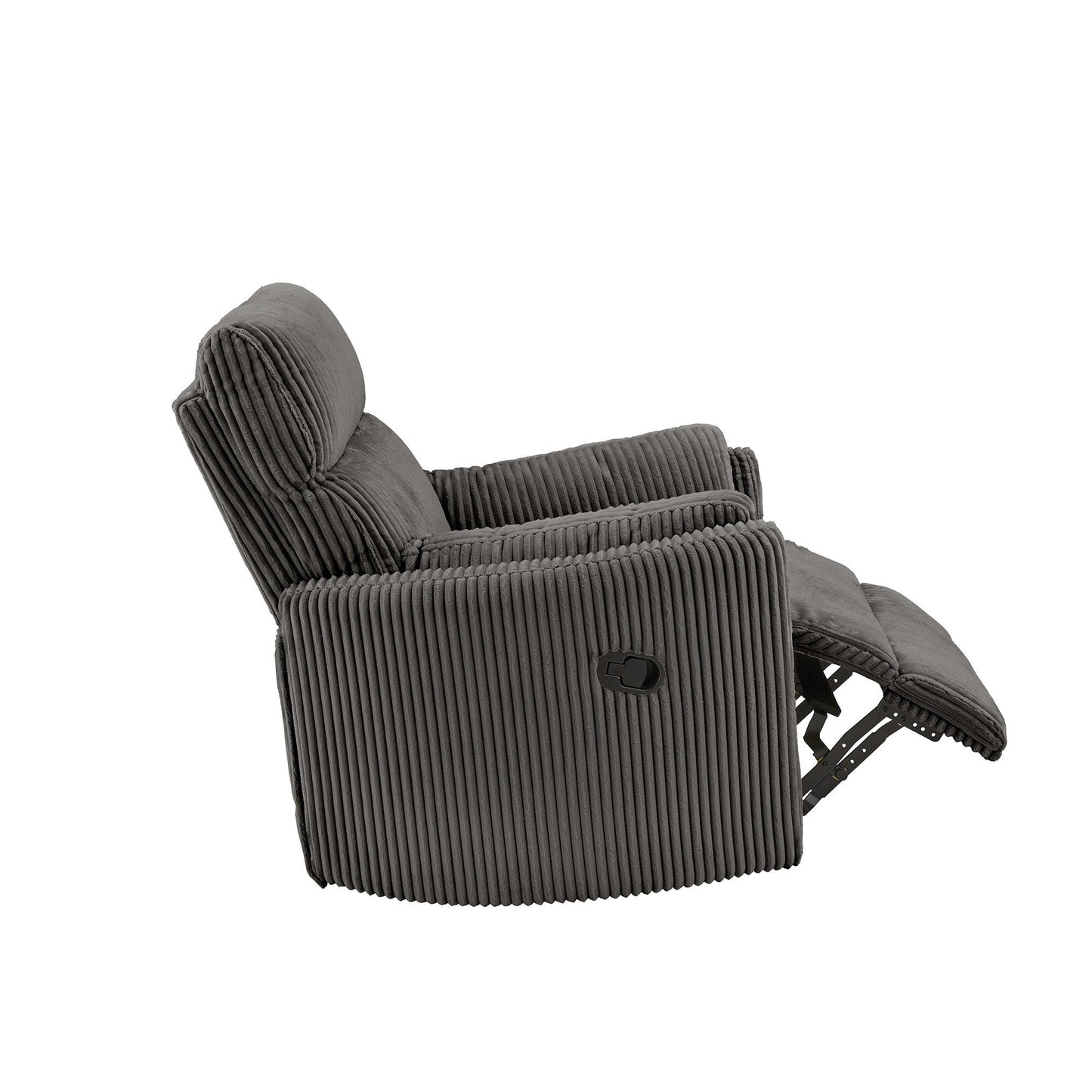 Fauteuil inclinable pivotant manuel Montclair en velours côtelé par iNSPIRE Q Classic