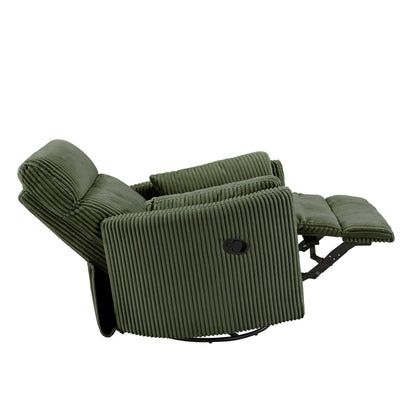 Fauteuil inclinable pivotant manuel Montclair en velours côtelé par iNSPIRE Q Classic