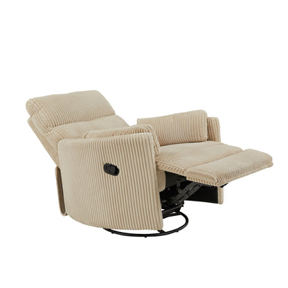 Fauteuil inclinable pivotant manuel Montclair en velours côtelé par iNSPIRE Q Classic