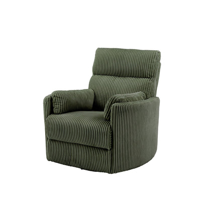 Fauteuil inclinable pivotant manuel Montclair en velours côtelé par iNSPIRE Q Classic
