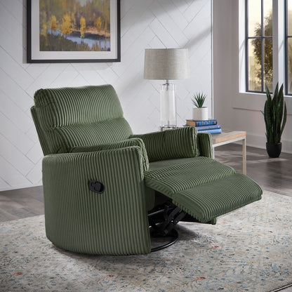 Fauteuil inclinable pivotant manuel Montclair en velours côtelé par iNSPIRE Q Classic