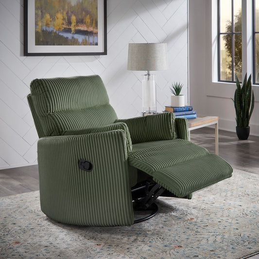 Fauteuil inclinable pivotant manuel Montclair en velours côtelé par iNSPIRE Q Classic