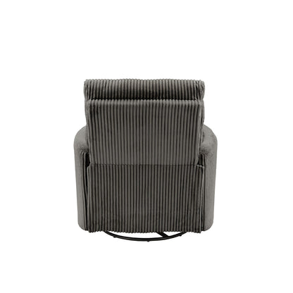 Fauteuil inclinable pivotant manuel Montclair en velours côtelé par iNSPIRE Q Classic