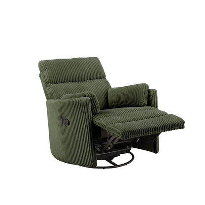 Fauteuil inclinable pivotant manuel Montclair en velours côtelé par iNSPIRE Q Classic