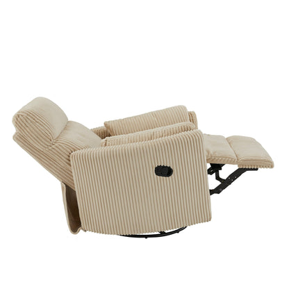 Fauteuil inclinable pivotant manuel Montclair en velours côtelé par iNSPIRE Q Classic