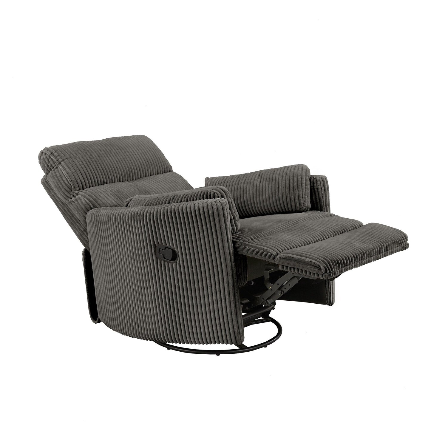 Fauteuil inclinable pivotant manuel Montclair en velours côtelé par iNSPIRE Q Classic