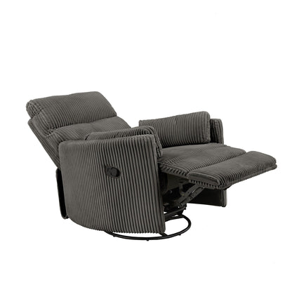 Fauteuil inclinable pivotant manuel Montclair en velours côtelé par iNSPIRE Q Classic