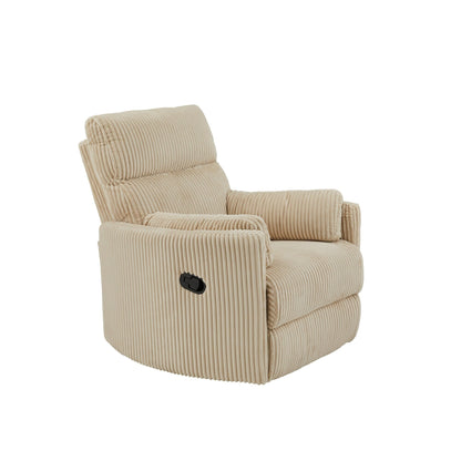 Fauteuil inclinable pivotant manuel Montclair en velours côtelé par iNSPIRE Q Classic