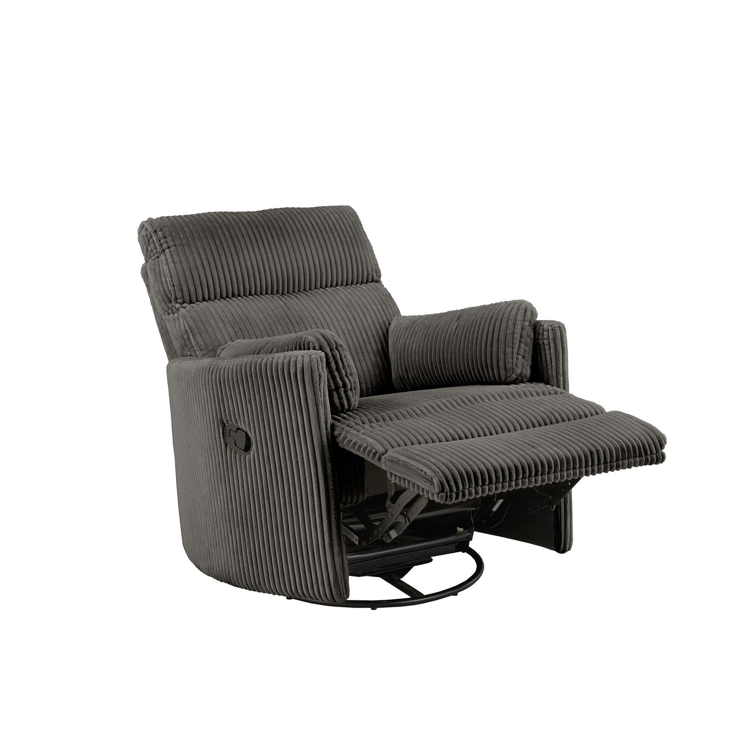 Fauteuil inclinable pivotant manuel Montclair en velours côtelé par iNSPIRE Q Classic