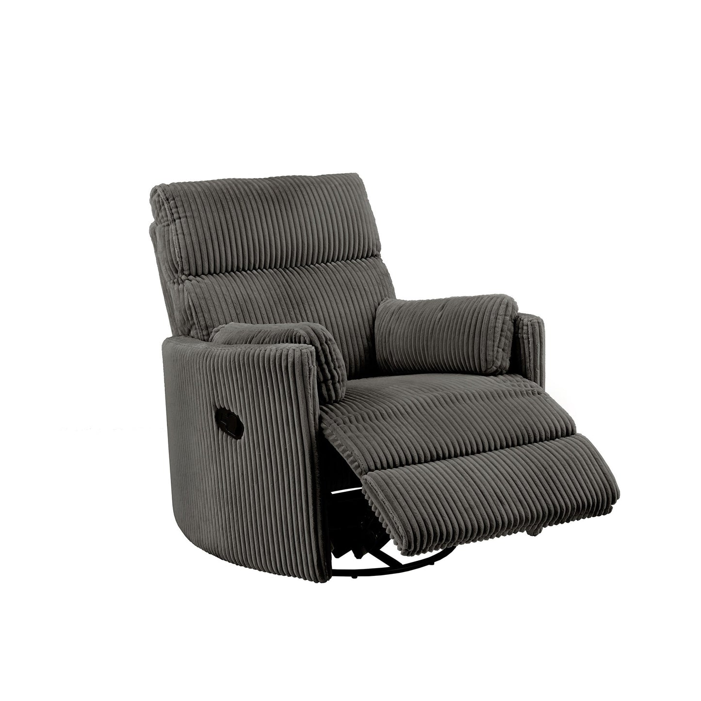 Fauteuil inclinable pivotant manuel Montclair en velours côtelé par iNSPIRE Q Classic