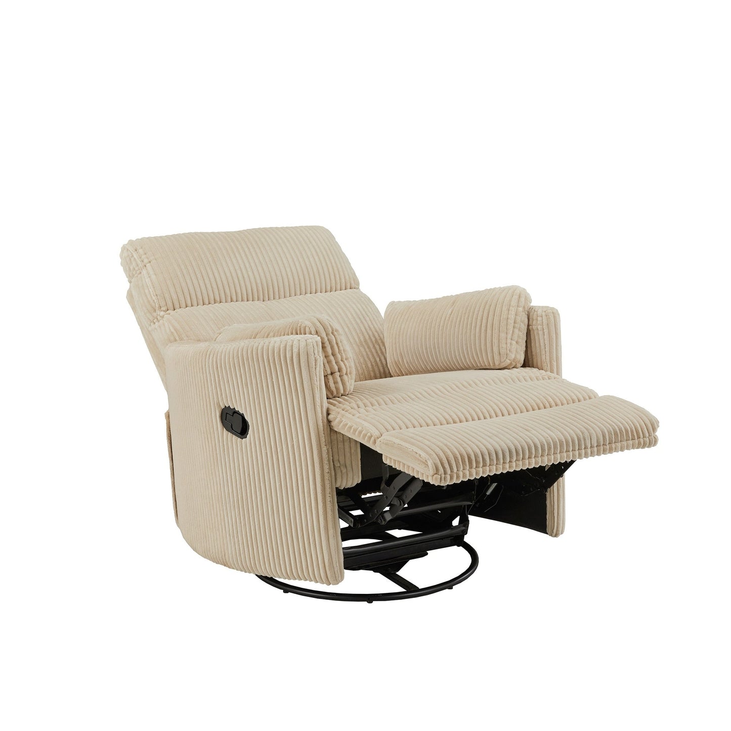 Fauteuil inclinable pivotant manuel Montclair en velours côtelé par iNSPIRE Q Classic