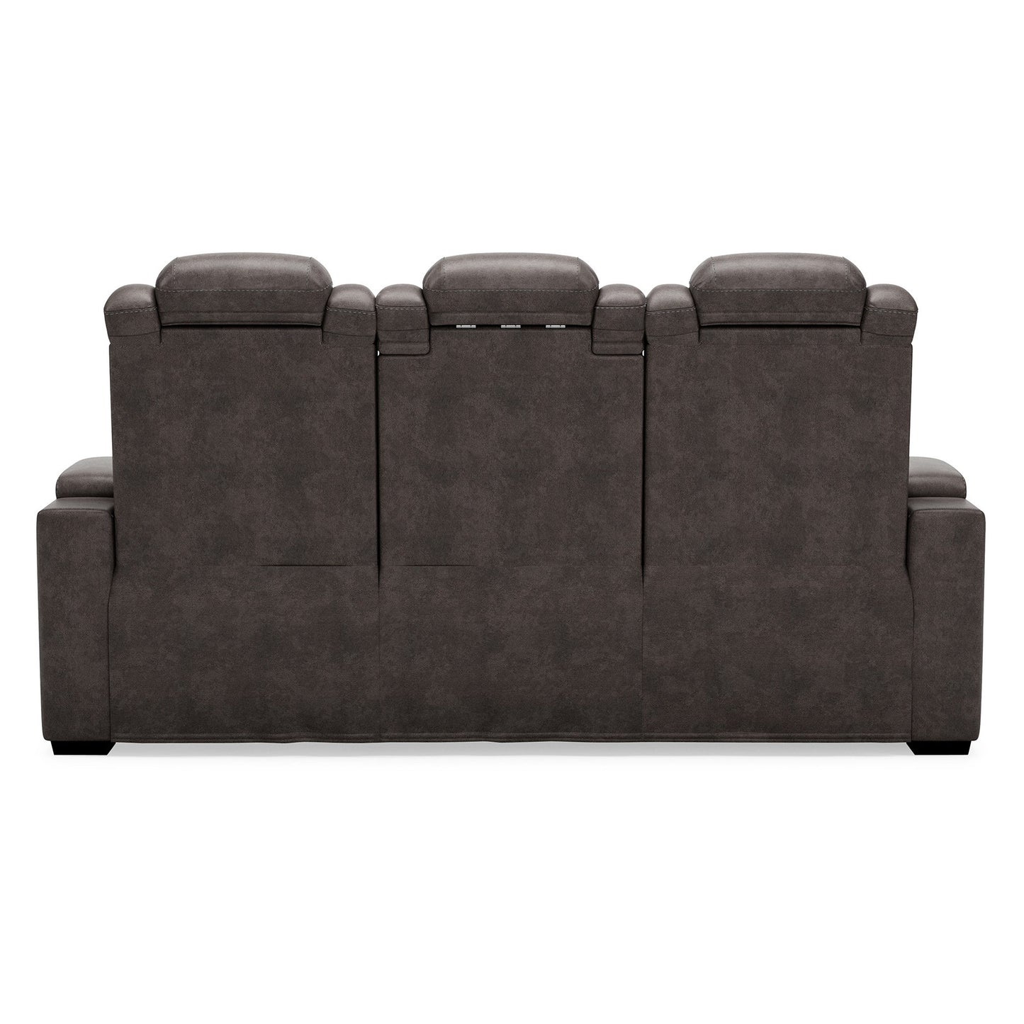 Canapé inclinable électrique Montt, port USB, similicuir gris mat, 82 pouces