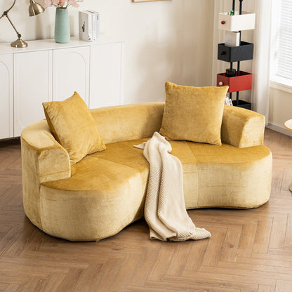 Canapé en forme de lune, canapé-lit moderne pour chat avec siège profond, canapé à compression en éponge sans assemblage