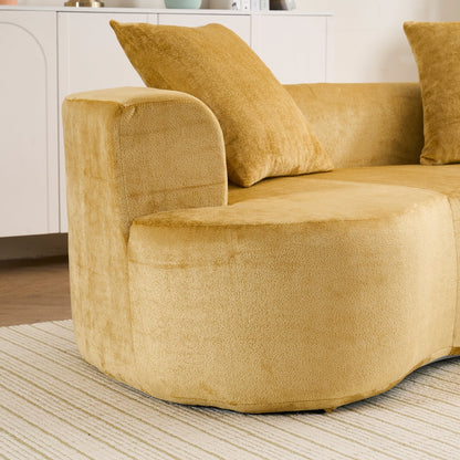 Canapé en forme de lune, canapé-lit moderne pour chat avec siège profond, canapé à compression en éponge sans assemblage