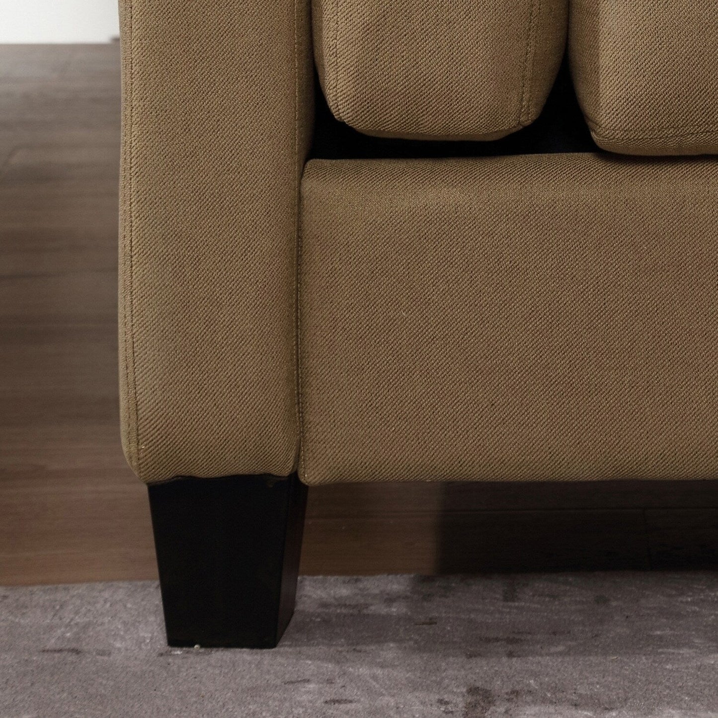 Canapé à deux accoudoirs moderne Morden Fort, canapé à assise profonde, coussins de dossier rembourrés, tissu rembourré durable