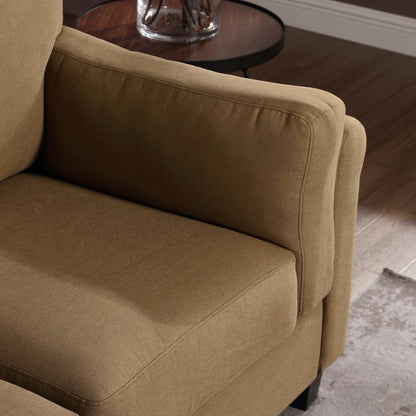 Canapé à deux accoudoirs moderne Morden Fort, canapé à assise profonde, coussins de dossier rembourrés, tissu rembourré durable